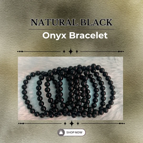 Natural Black Onyx Bracelet