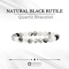Natural Black Rutile Quartz Bracelet