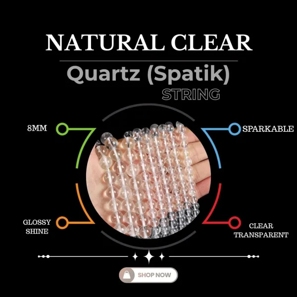 Natural Clear Quartz (SPATIK) String