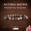 Natural Matrix Rhodonite Bracelet