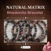 Natural Matrix Rhodonite Bracelet