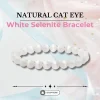 Natural Cat Eye White Selenite Bracelet