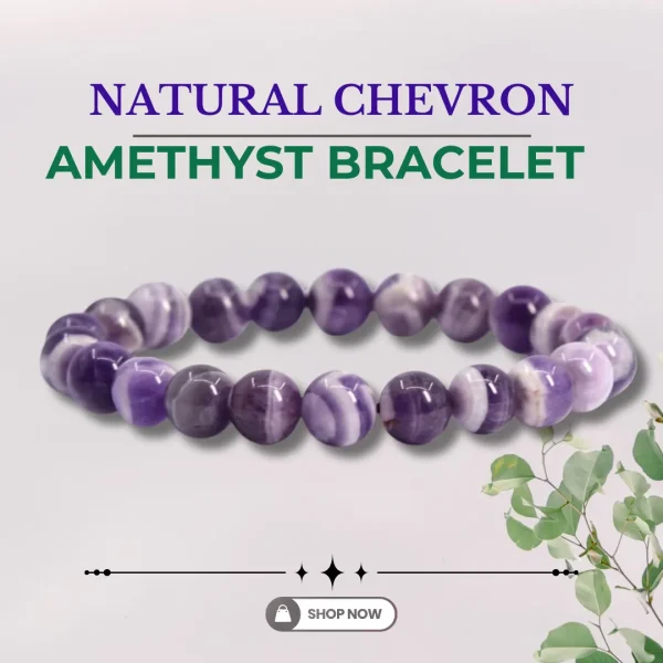 Natural Chevon Amethyst Bracelet