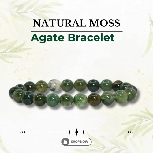103.webp Natural Moss Agate Bracelet