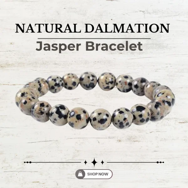 118.webp Natural Dalmation Jasper Bracelet