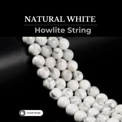 139.webp Natural White Howlite String