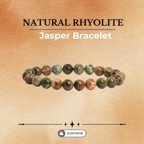 160.webp Natural Rhyolite Jasper Bracelet