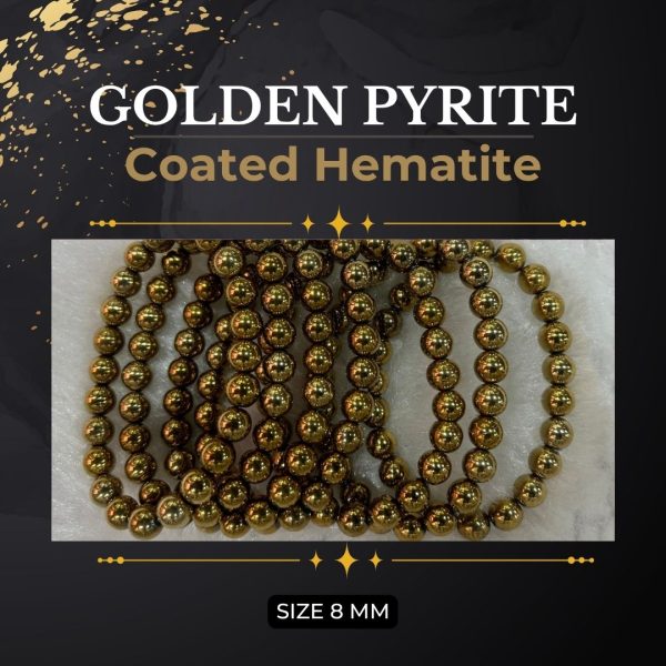 17.jpg Golden Pyrite (Coated Hematite) Bracelet