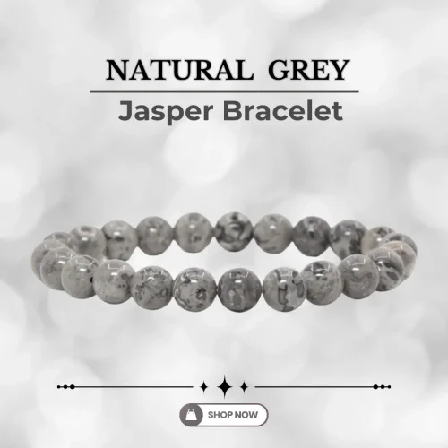 170.webp Natural Grey Jasper Bracelet