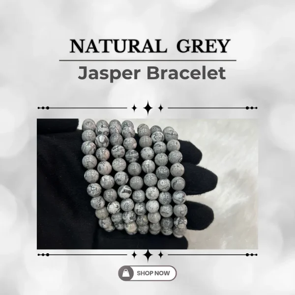 171.webp Natural Grey Jasper Bracelet