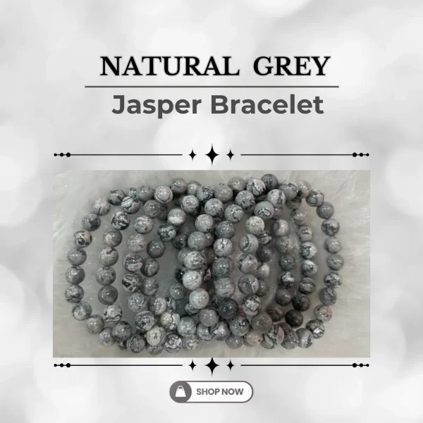 172.webp Natural Grey Jasper Bracelet