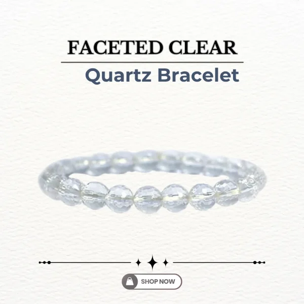 176.webp Faceted Clear Quartz Bracelet