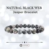 188.webp Natural Black Web Jasper Bracelet