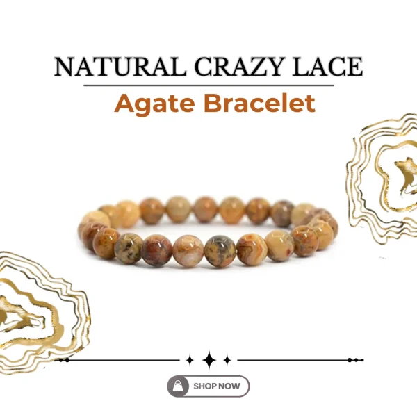 190.webp Natural Crazy Lace Agate Bracelet