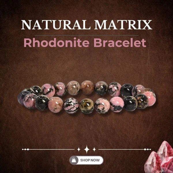 60.webp Natural Matrix Rhodonite Bracelet