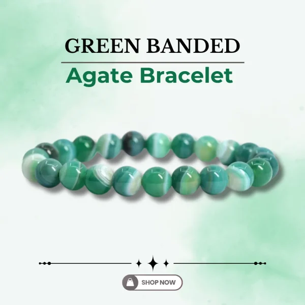 75.webp Green Banded Agate Bracelet