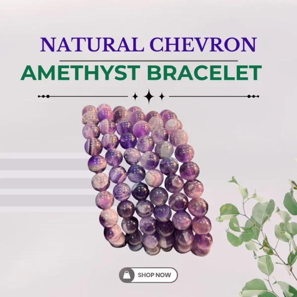 Natural Chevon Amethyst Bracelet