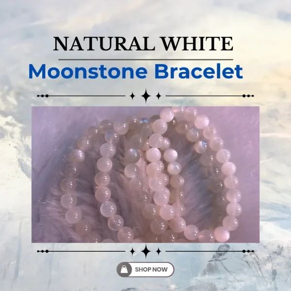Natural White Moonstone Bracelet